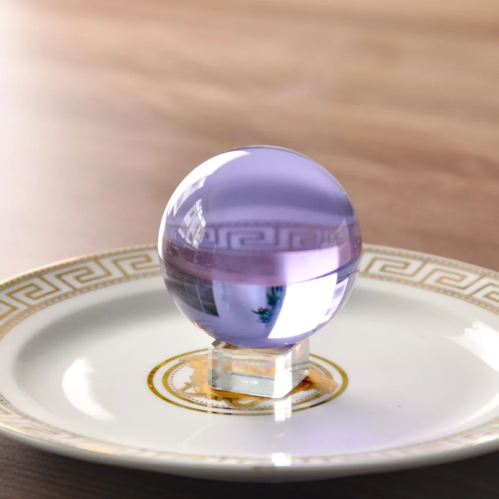 H & D 60 мм Фиолетовый исцеляющий хрустальный шар кварцевые шары для фотографии