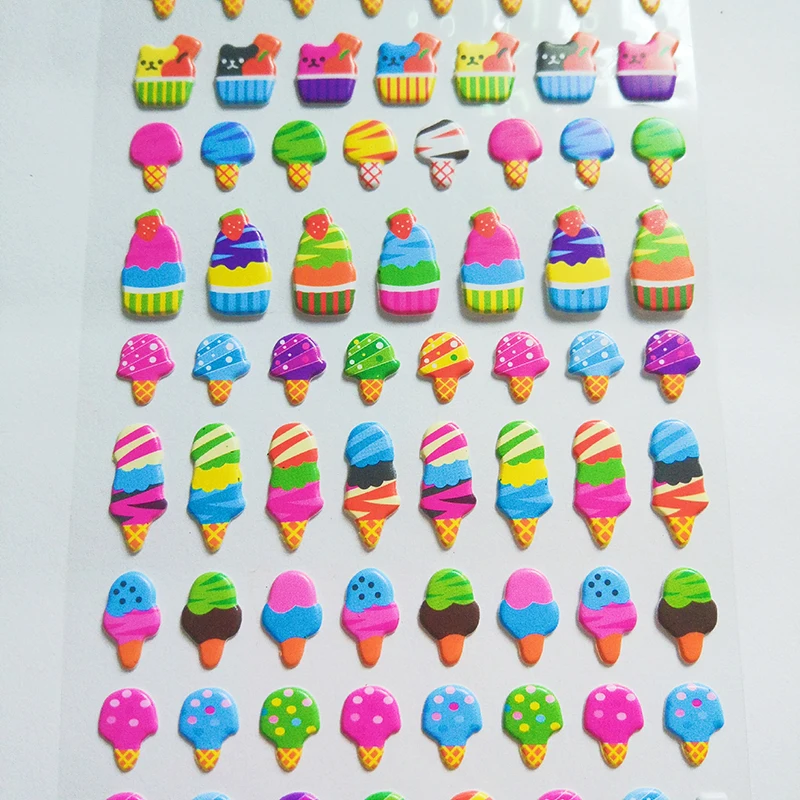 Мультяшные наклейки для мороженого и торта игрушки детей аксессуары фотоальбома