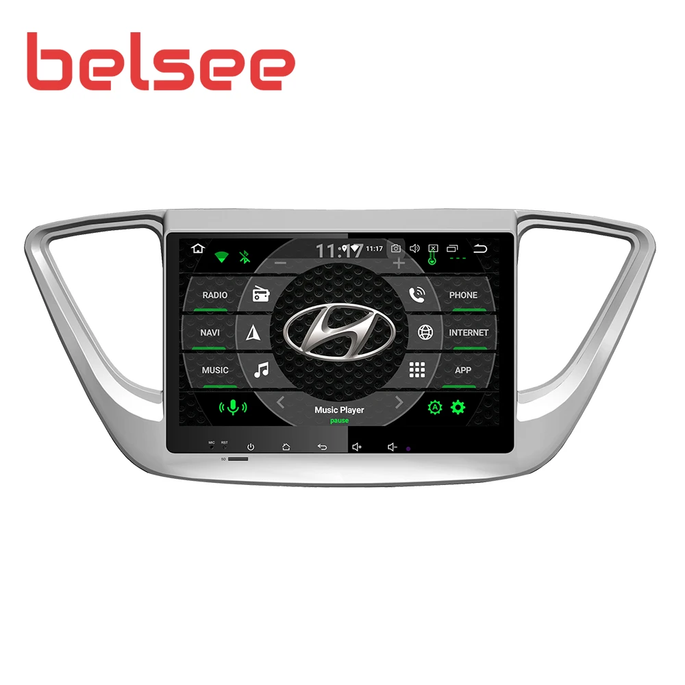 Belsee Android 9 0 для Hyundai Solaris Verna Accent 2017 2018 автомобильный gps навигация радио стерео аудио
