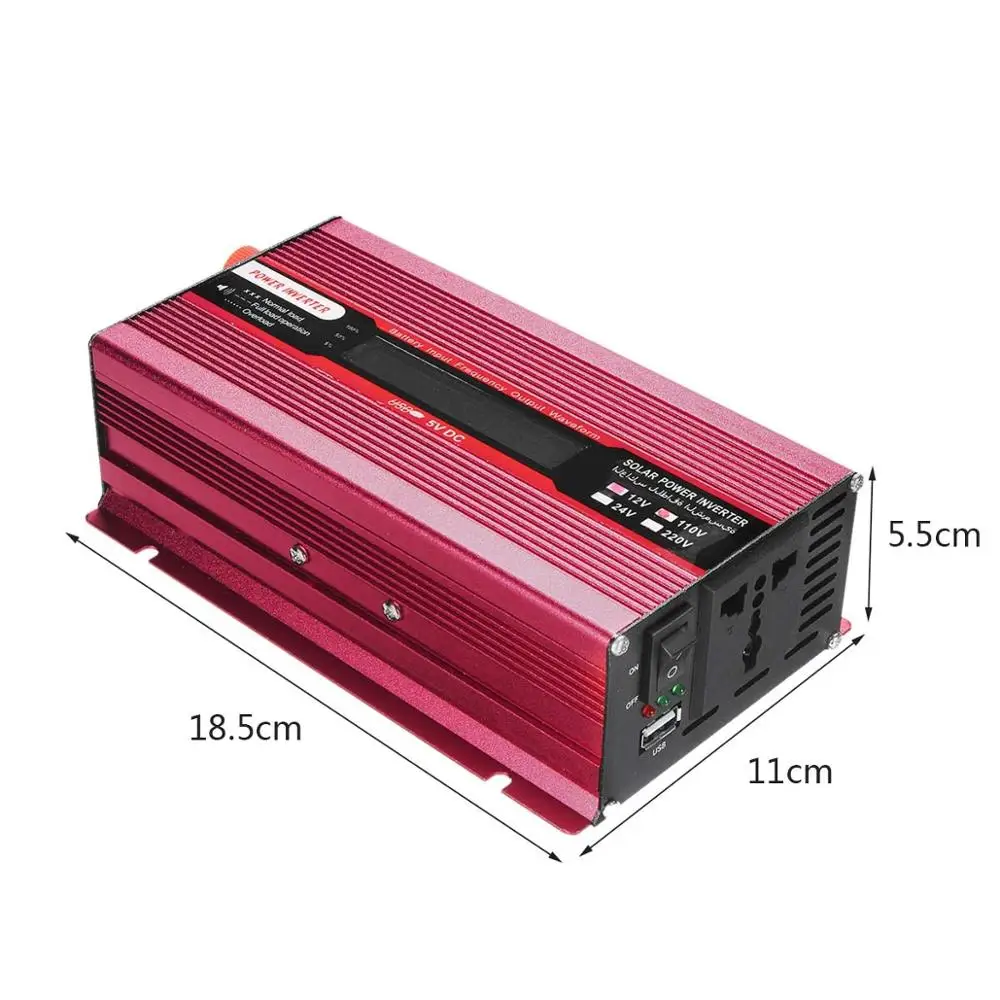 ЖК дисплей 3000 Вт автомобильный солнечный инвертор постоянного тока 12 В