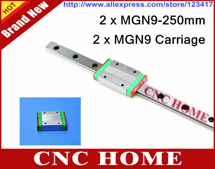 Новая миниатюрная направляющая 9 мм MGN9 250 + MGN9C конструкторные каретки MR9 мм|mgn9