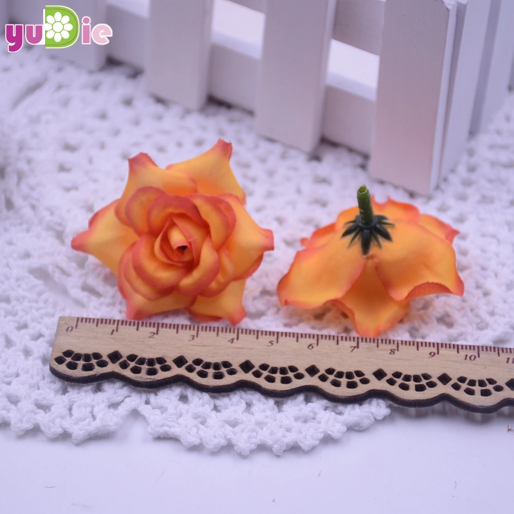 Искусственные цветы розы 10 шт. шелковые свадебные украшения ручная работа