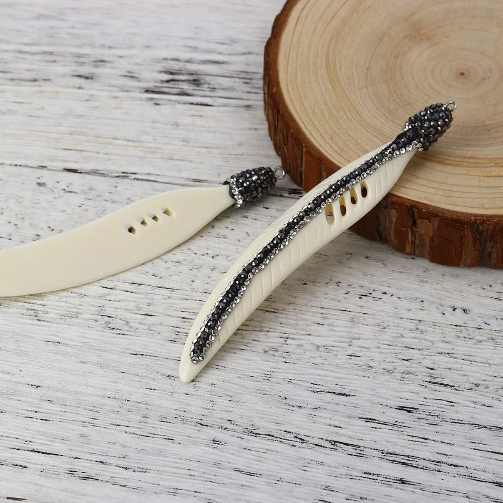 Doreen Box Полимерные Подвески с микрозакрепкой пером темно-серые дымчато-желтые