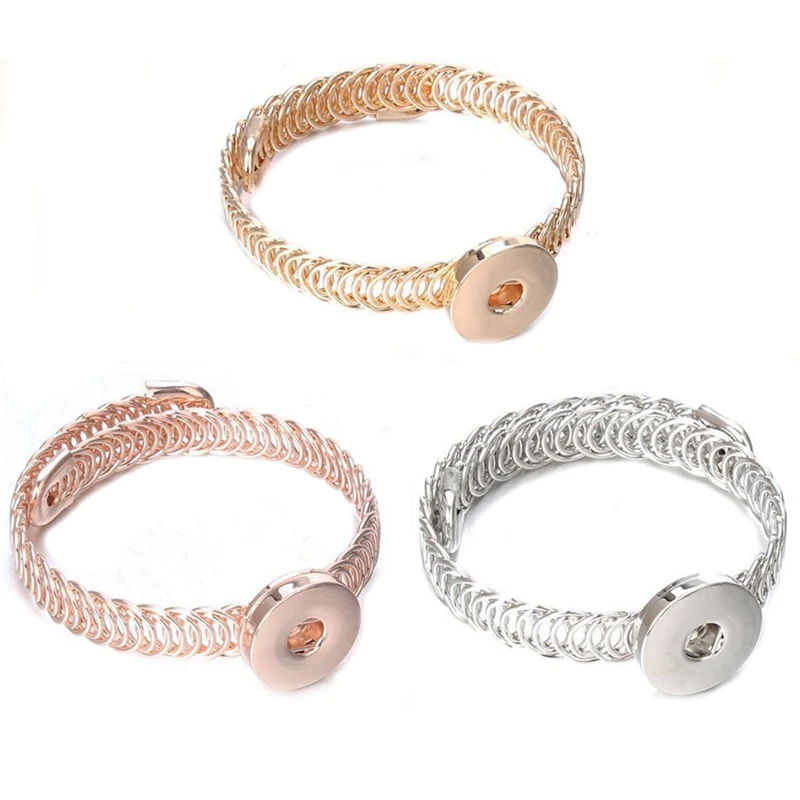 Snap Jewelry эластичный браслет Браслеты розовое золото посеребренные оснастки