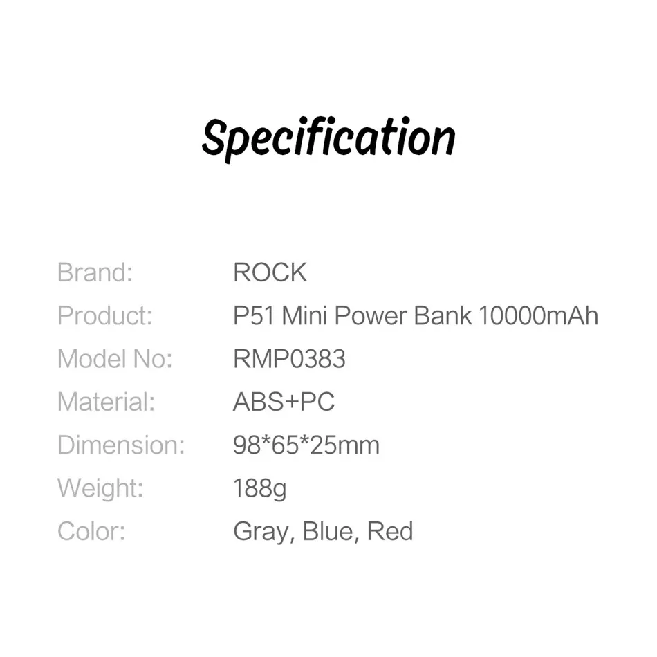 ROCK 10000 mAh power Bank для Xiaomi power bank, Мини Портативная полимерная батарея для iPhone SamSung Mobile Phone bank power