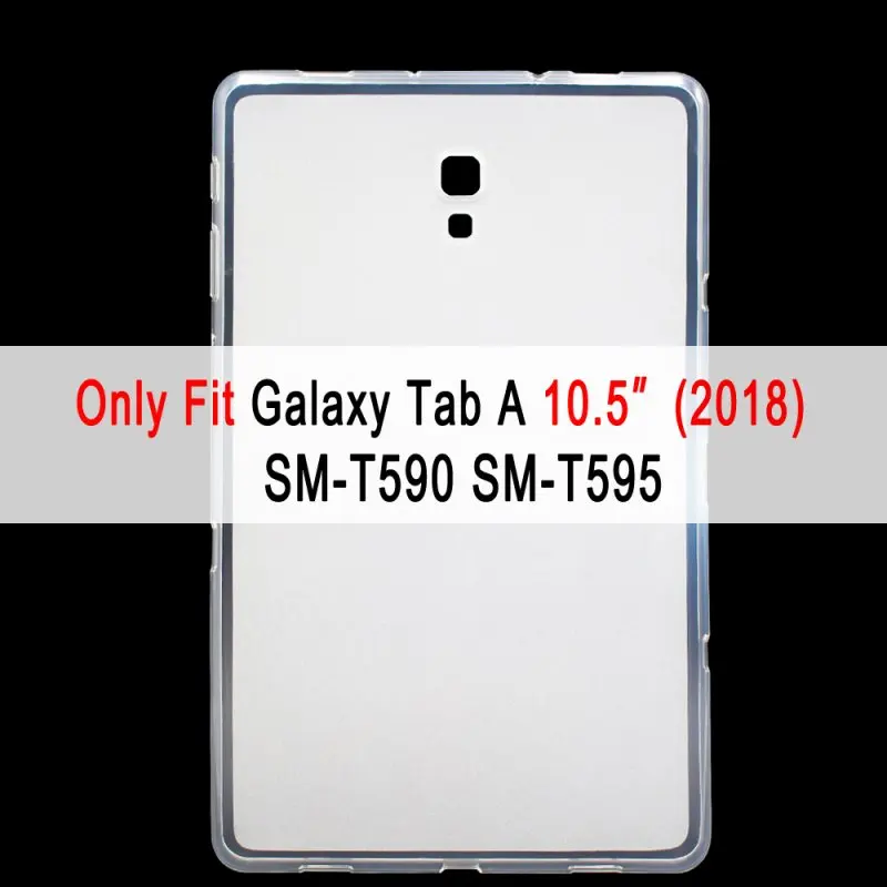 For SM-T590 SM-T595 Мягкий силиконовый чехол для Samsung Galaxy Tab A A6 7,0 8,0 9,7 10,1 10,5 T580 T510 T590 чехол Coque - Цвет: For SM-T590 SM-T595