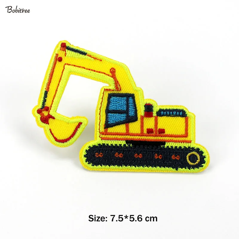 1 pcs Мультяшные машинки, грузовики, детские железные нашивки, одежда с вышивкой, высокое качество, швейные нашивки для детей, Значки для одежды DIY - Цвет: 1 pcs
