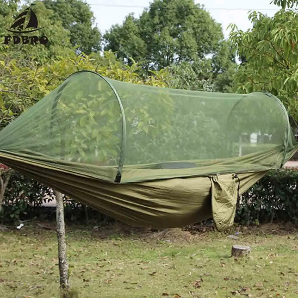 FDBRO автоматическая развертка гамак Сверхлегкий парашют Охота москитная сетка