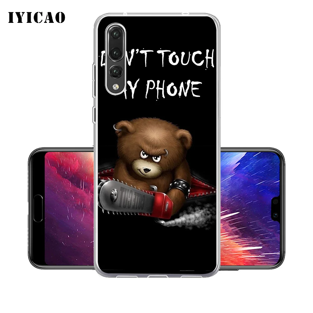IYICAO dont touch my phone Мягкий силиконовый чехол для телефона Huawei P30 P20 Pro P10 P9 P8 Lite P Smart TPU