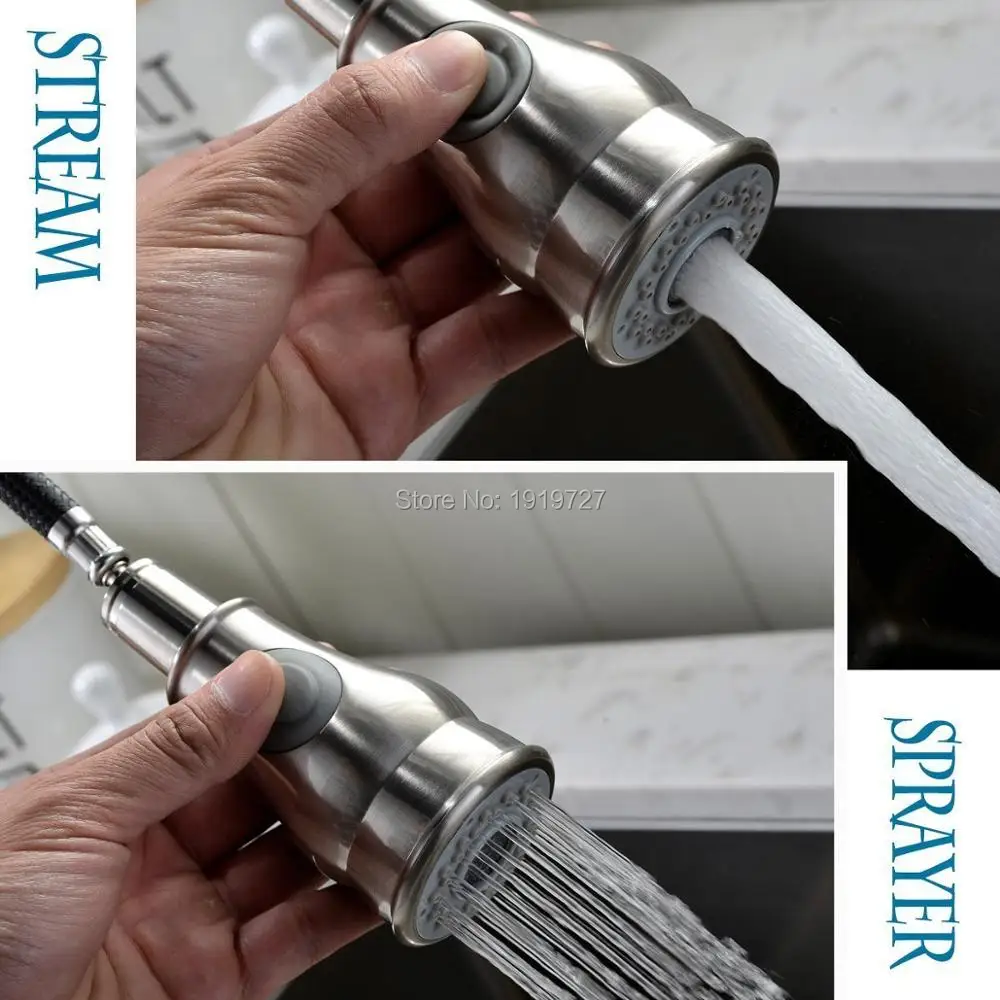 安い 広範な現代ソリッドブラスシングルハンドル高アークスパイラル春はキッチンのシンクの蛇口 & デッキプレート