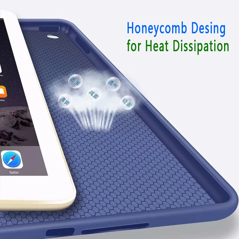 Мягкий силиконовый чехол на заднюю панель для Apple iPad 9,7 Air 1 2 5 6 5th 6th Generation Smart Sleep Awake кожаный чехол Funda Coque