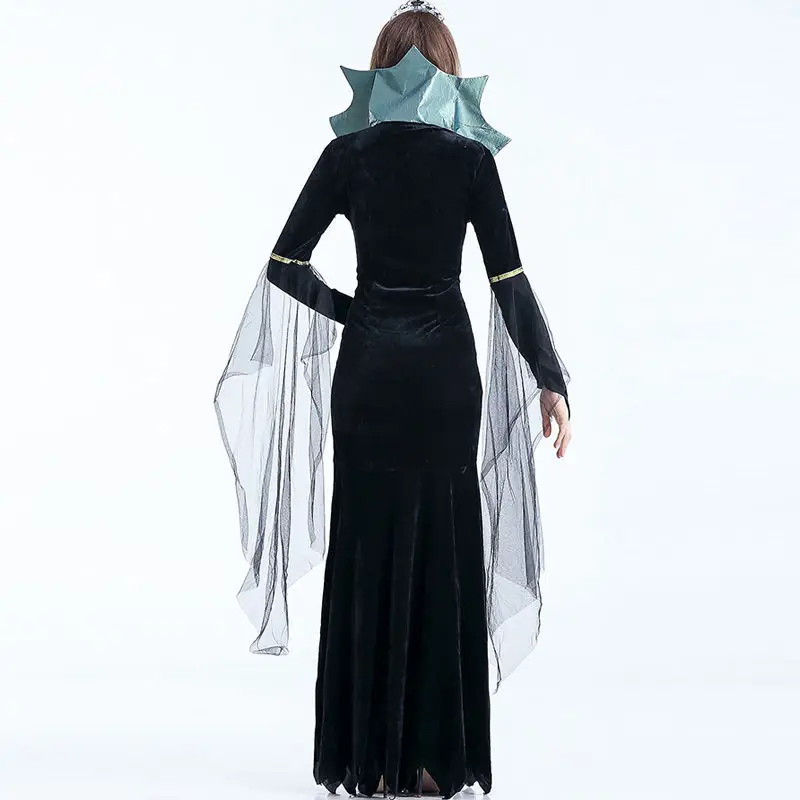 Новинка 2017 сексуальное черное платье на Хэллоуин для взрослых и женщин Костюм