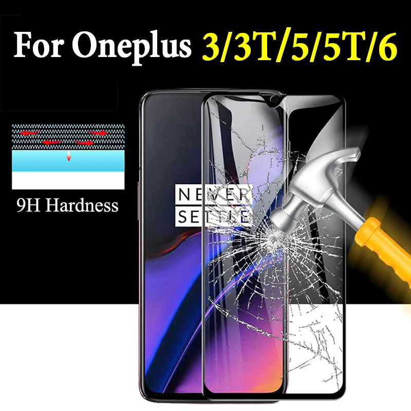 Защитное стекло для Oneplus 6 t 5 t 5 3t 3 Закаленное стекло протектор экрана One Plus t6 t5 t3 1+ Verre Tremp лист безопасности Броня