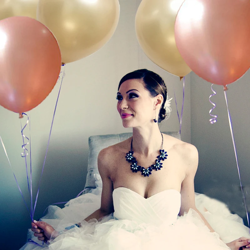 Chicinlife 10 шт 12 дюймов цвета шампанского/розового золота латексные воздушные шары