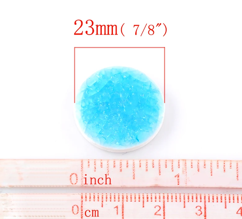 DoreenBeads Ceramics купольное уплотнение chons круглый плоский смешанный 23 мм (7/8 дюйма)