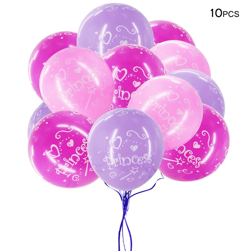 Mix 10 latex balloon NASTASIA 10/шт Принцесса uminum фильм баллон и Печатный воздушный шар День Рождения украшения Дети душ принадлежности - Цвет: Mix 10 latex balloon