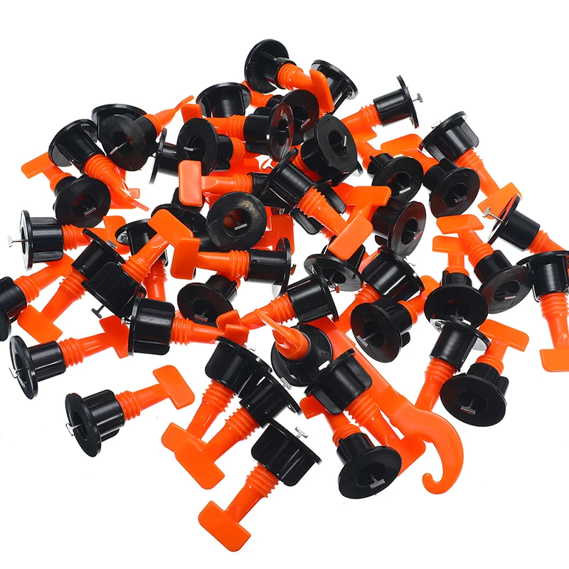 50PCS Tile Alignment Leveling System Clip Adjustable Locator Spacers Plier Level Wedges Hand Tools New|Детали строительного