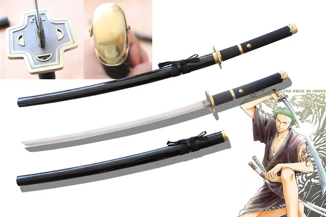 S2629 японское аниме ONE PIECE RORONOA ZORO SHUSUI WADO ICHIMONJI YUBASHIRI SANDAI KITETSU кисть в виде меча HAMON BLADES