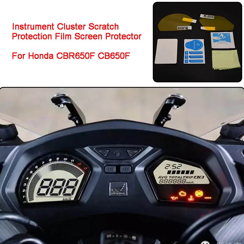 

For Honda CBR650F CB CB650F Motorcycle Instrument Cluster Scratch Protection Film Screen Protector Blu-ray CBR650F CB650F New