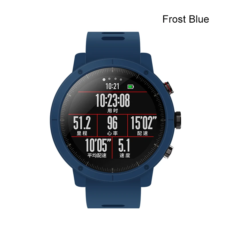 Blue case SIKAI чехол для часов Huami Amazfit Stratos 2 Аксессуары для часов чехол для ПК Huami AMAZFIT Stratos Pace 2 защитный чехол - Цвет: Blue case
