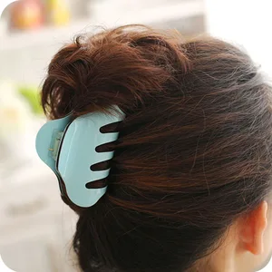 Заколка-краб для волос женская акриловая, однотонная, большого размера