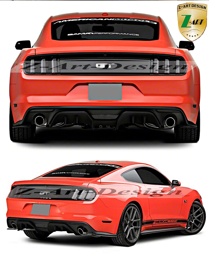 Z-ART производительности задний диффузор для Ford Mustang GT PP пластик бампер губ 2015-2017