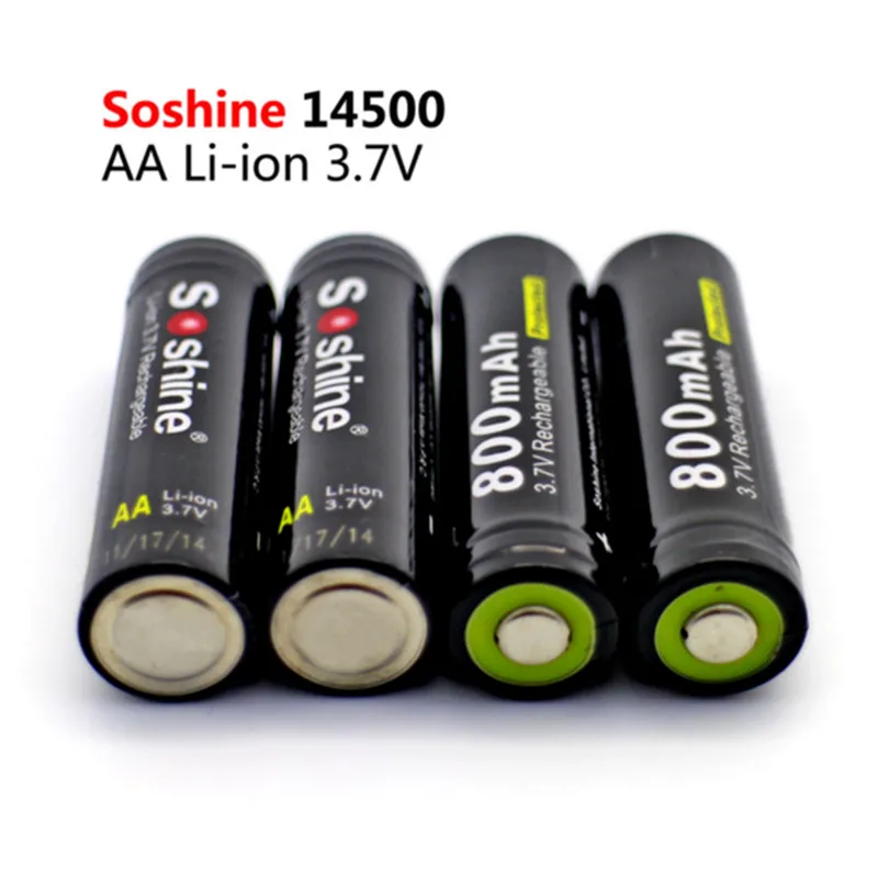 4 шт. литий ионные аккумуляторные батарейки 3 7 в 800 мАч|aa battery|rechargeable batterybattery a |