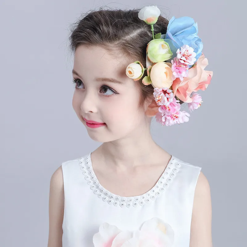 Аксессуары для волос девочек детские украшения цветочный головной убор феи