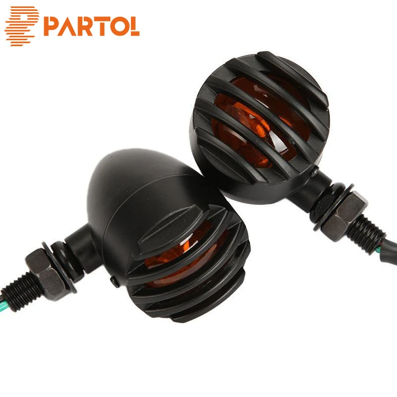 Partol сверхмощный мотоцикл Световые индикаторы пули поворотники черный для Harley