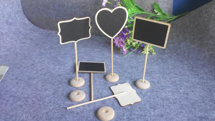 100 шт./лот мини деревянная доска стенд свадебное украшение стол номер место