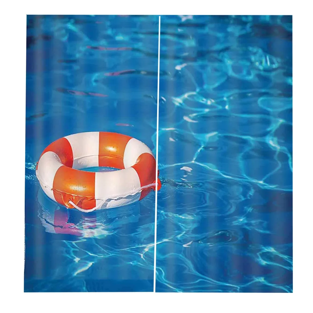 Синие занавески для комнаты 3D окна с принтом динозавра Роскошные затемненные