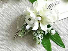 1 piece wrist flower YO CHO свадебные, для жениха пуговица лацкан булавка цветок бутоньерка Невеста браслет Пром события аксессуары вечерние наручные корсаж белый - Цвет: 1 piece wrist flower