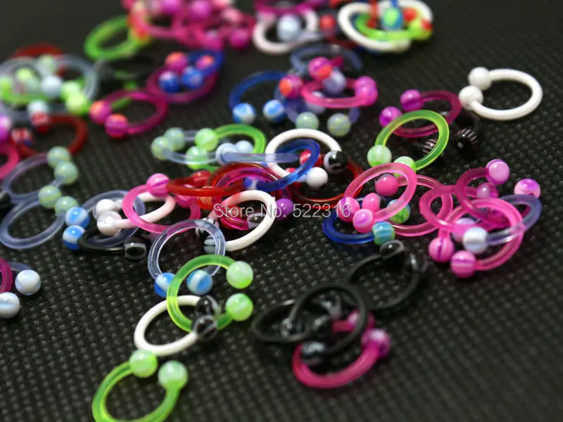 Cbr ювелирные изделия для пирсинга тела круглое кольцо в форме подковы 4 мм шарики