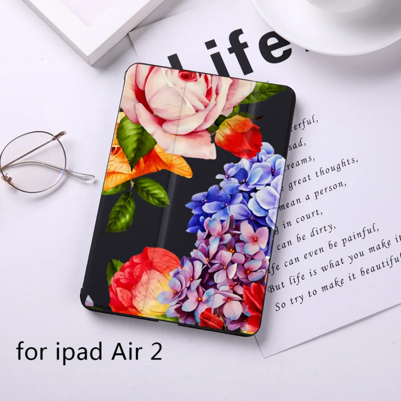 DIFFRBEAUTY милый цветочный сосна яблоко Магнит флип-чехол для apple iPad 6 Чехол для iPad Air 2 из искусственной кожи планшет складной чехол-книжка - Цвет: B200233-BIP