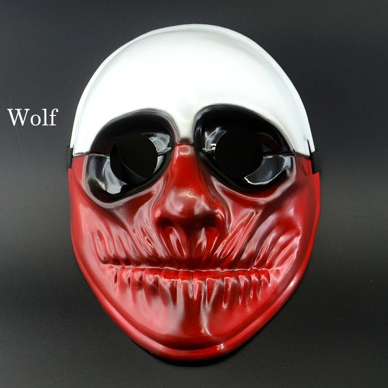 Маска Payday The Heist Dallas/Hoxton/Wolf/Chains косплей маска клоуна на Хэллоуин|mask animal|halloween zombie