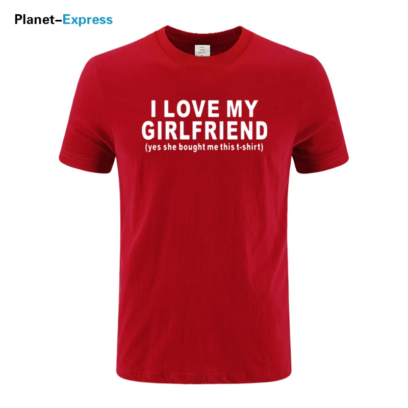 Футболка с принтом I Love My Grilfriend летняя футболка короткими рукавами забавное пиво