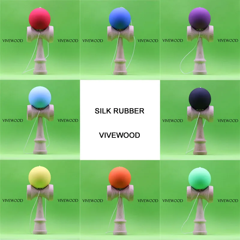 Шелковый Rubbber Kendama 8 цветов в наличии kendama натуральный бук Ken 2 0 версия 22 мм