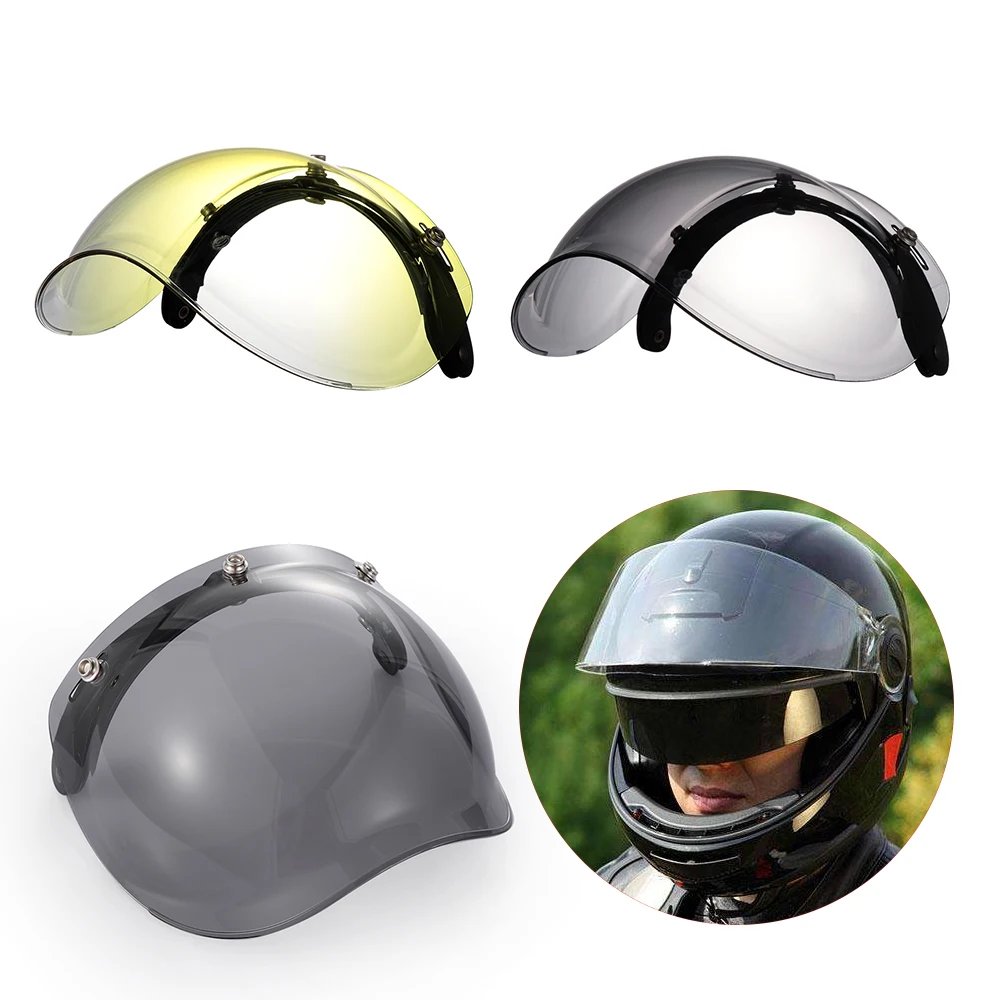 Motorcycle Helmet Lens + Frame Vintage Durable Bubble Visors Wind Shield Windscreen Riding Protection Security For Harley | Автомобили и