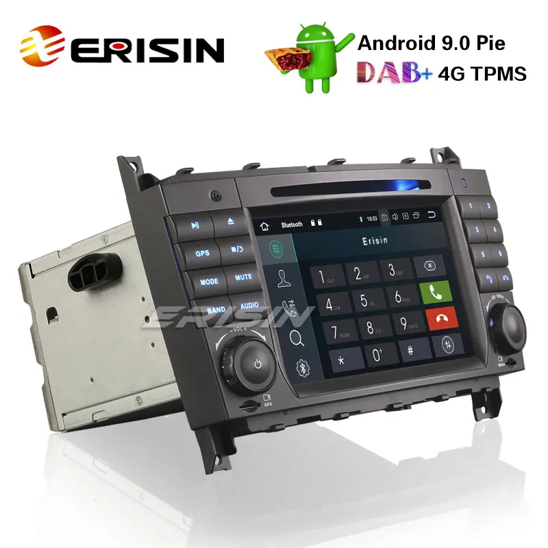 Erisin ES7969C-64 7 &quotAndroid 9 0 автомобильный стерео DAB + GPS SatNav DVD SD для Mercedes Benz C/CLK Class W203 W209 |
