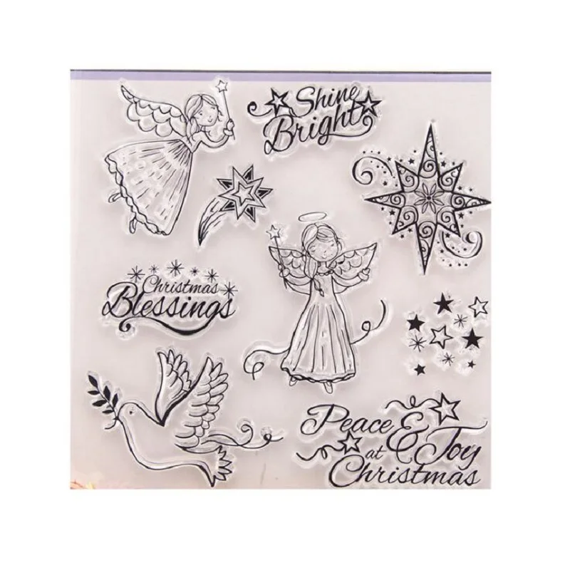 Маленький Ангел Скрапбукинг DIY фото карты учетная запись резиновая