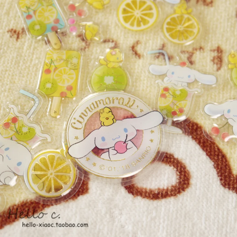 Мультфильм Печать хлопья Маленькие близнецы звезды cinnamoroll пудинг собака ПВХ стикер мороженое украшения Индекс стикер s для детей игрушки
