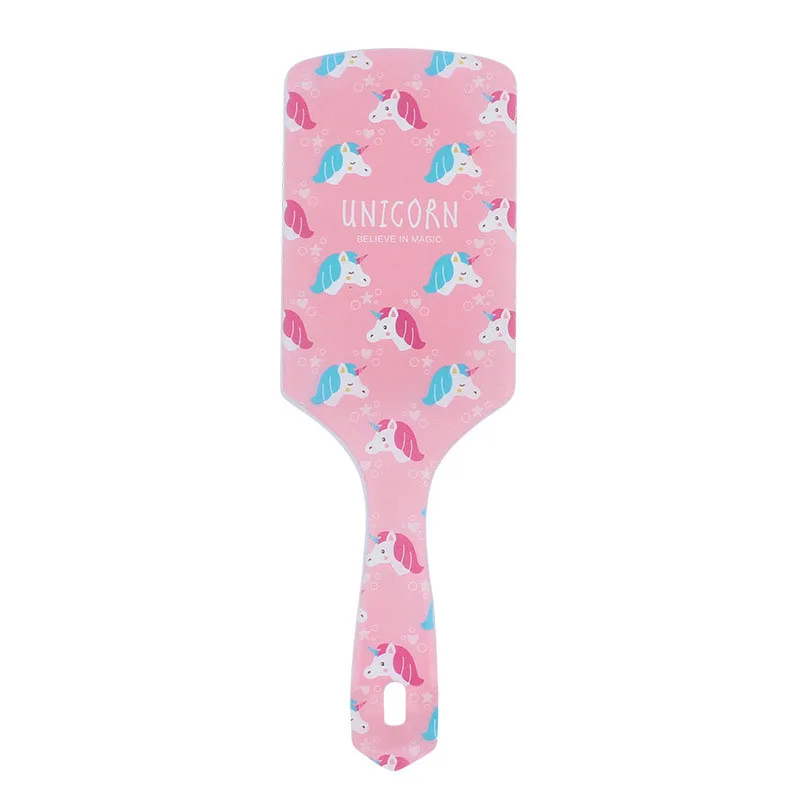 pink 1 шт. Единорог милые животные Антистатическая щетка для волос Массажная расческа душ влажный Detangle салонная щетка для волос Инструменты для укладки волос - Цвет: pink
