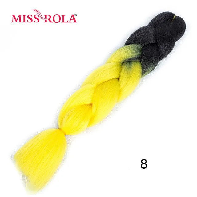 #2 Miss Rola, 24 дюйма, крупное плетение, синтетические волосы для наращивания, 100 г, высокотемпературное волокно, Омбре, тон, вязание крючком, плетение волос 89 цветов - Цвет: #2