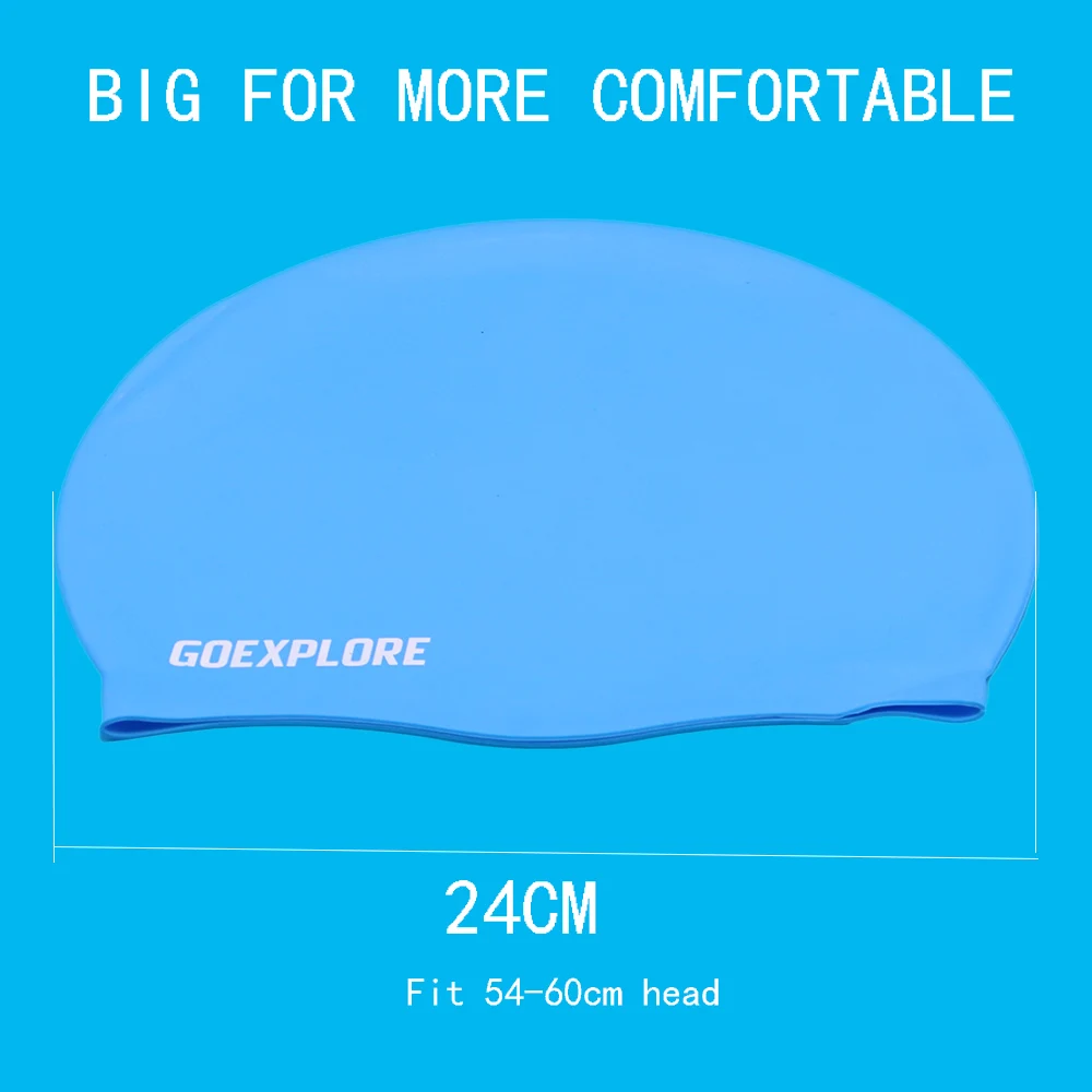 Кепка для плавания Goexplore + очки мужчин и женщин взрослых свободного размера