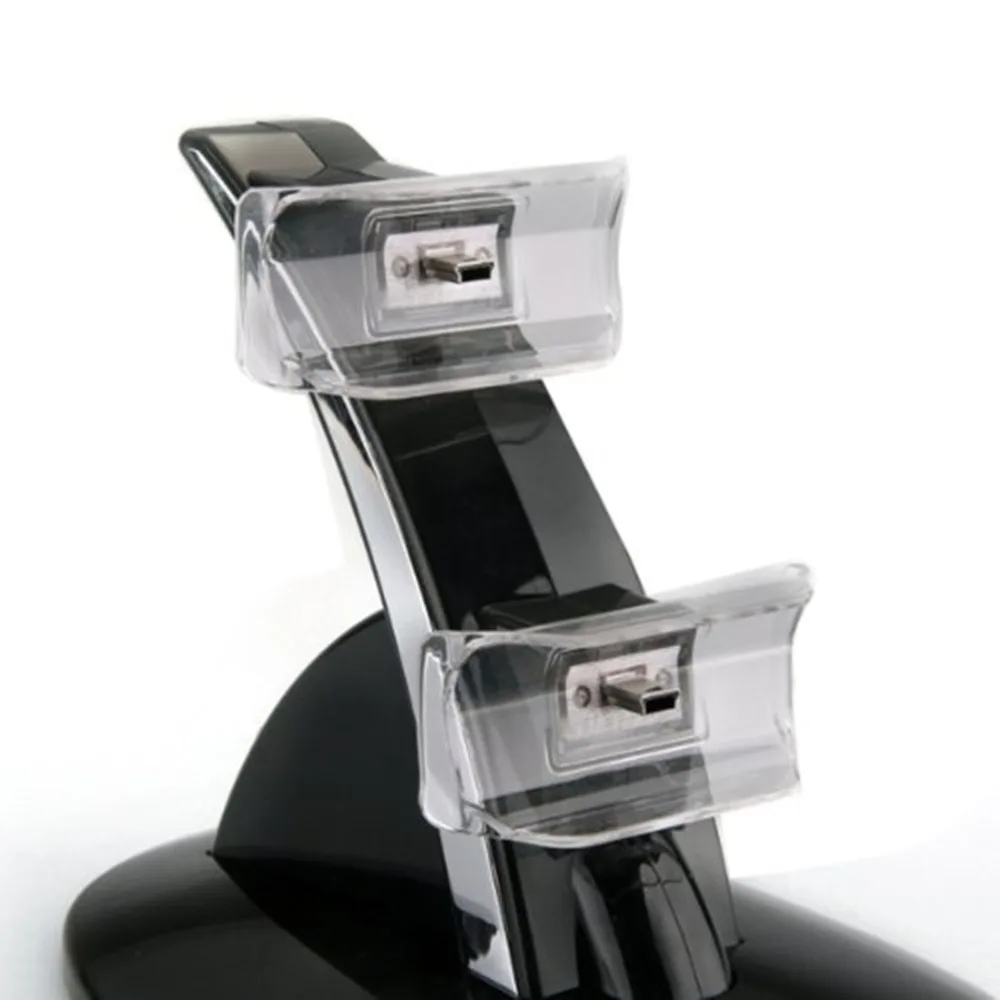 Для контроллера PS3 LED Light Dual USB зарядная док станция Подставка держатель зарядное