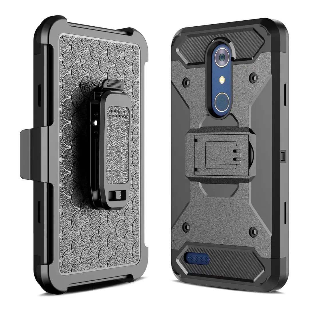 Luxury 3IN 1 Hybrid Shockproof Shell Armor with Belt Clip Holster Cover Case for LG Stylo 3 / Stylus Skin Kickstand |