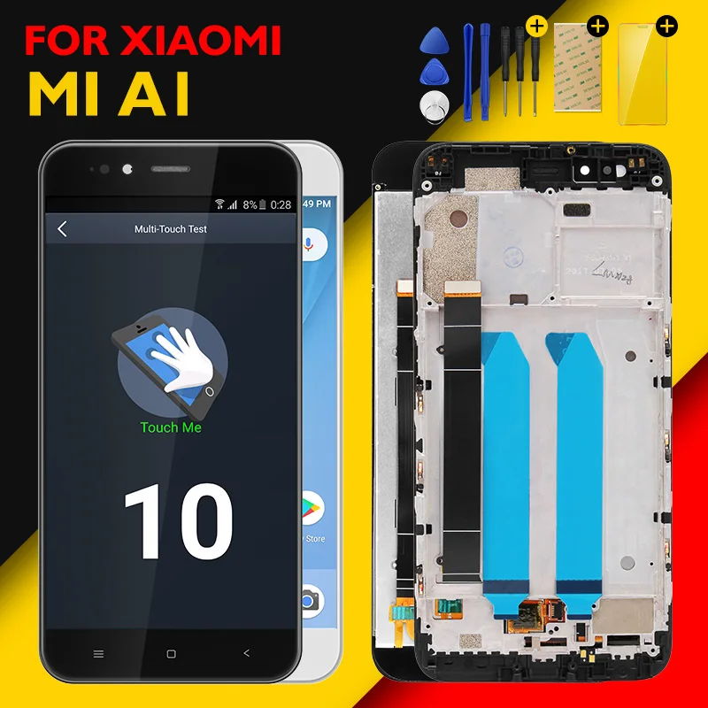 ЖК-дисплей с рамкой и сенсорной панелью для Xiaomi Mi A1/5X запасные части ремонта