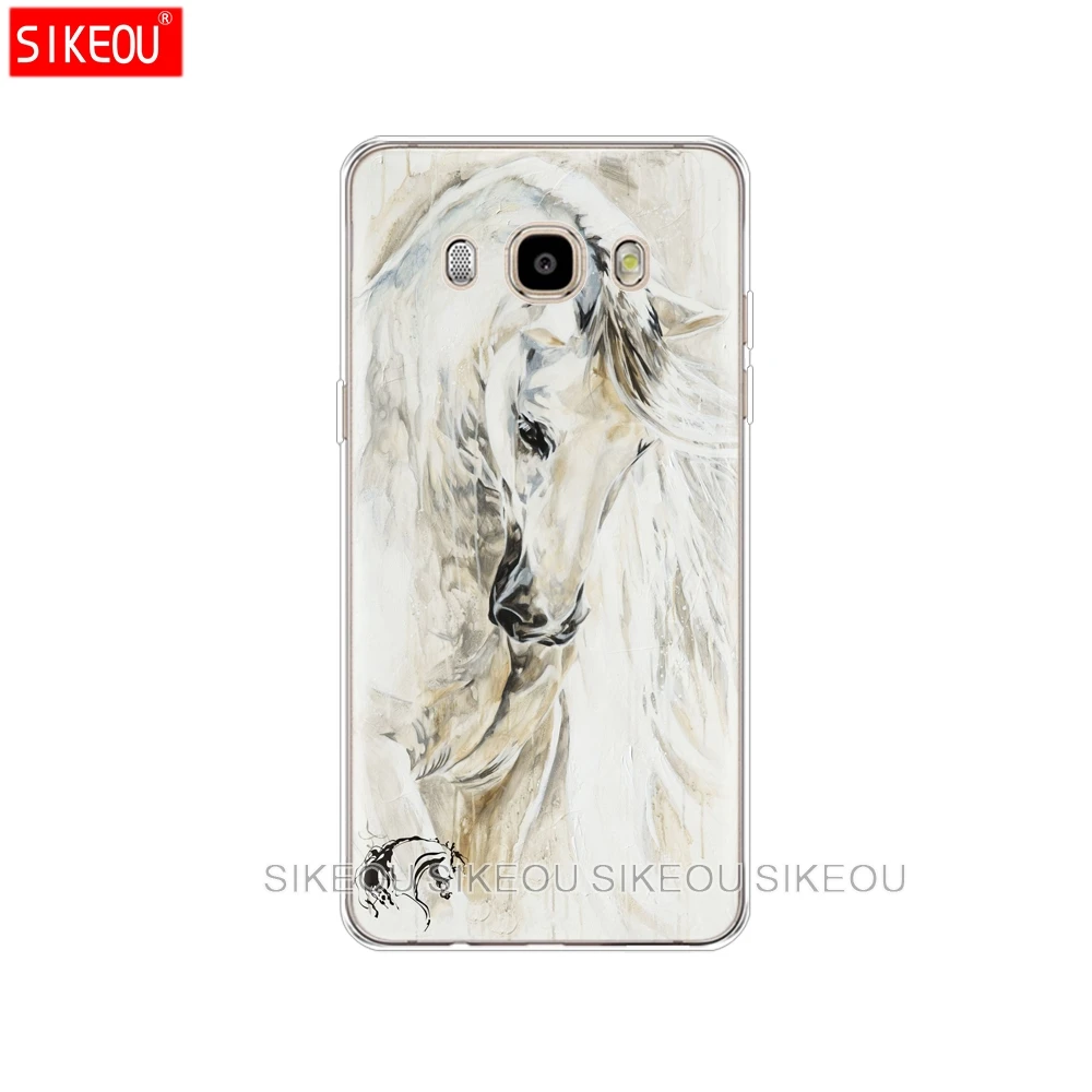 Силиконовый чехол для телефона Samsung Galaxy J1 J2 J3 J5 J7 MINI 2016 2015 prime Fine horse art | Мобильные