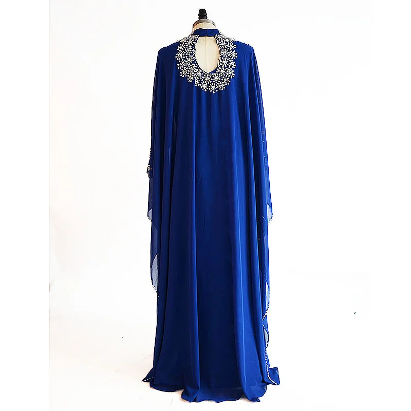 Мусульманское вечернее платье LORIE шифоновое трапециевидной формы с высоким