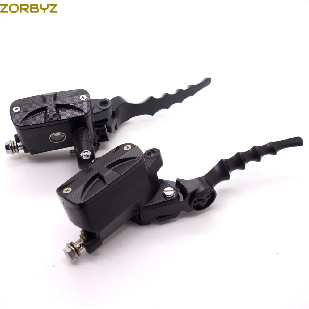 ZORBYZ мотоцикл 7/8 &quot22 мм черный/хром поперечное управление резервуар 14 отверстие